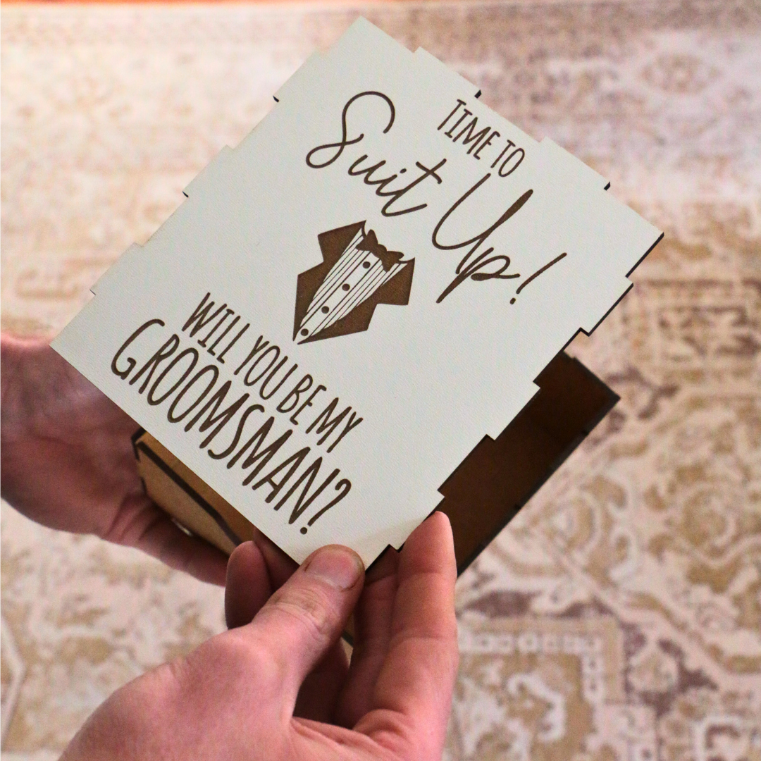 Wooden Groomsman Box
