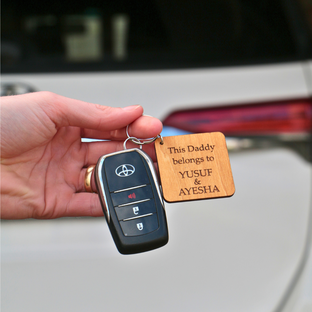 Personalised Wooden Key Ring