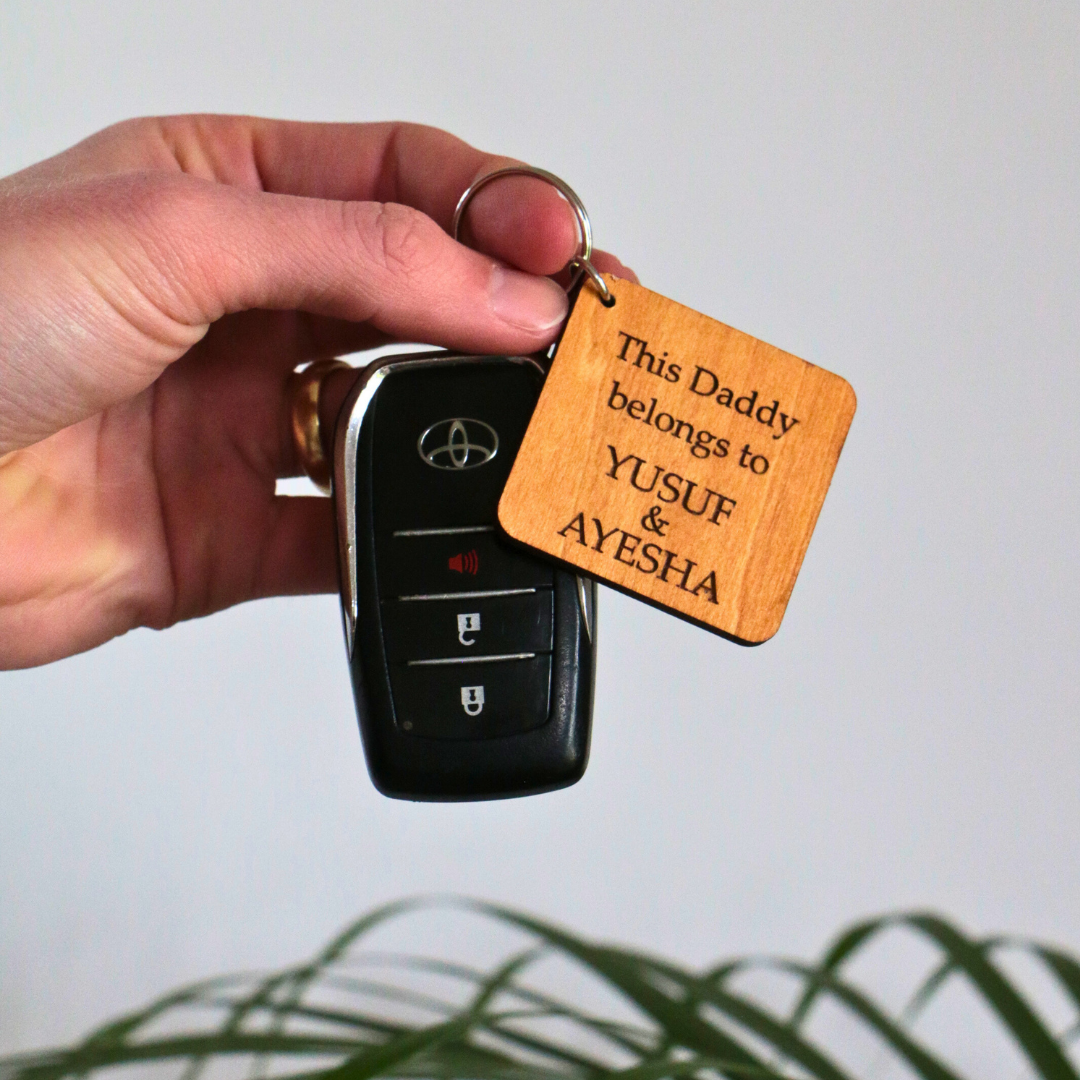 Personalised Wooden Key Ring
