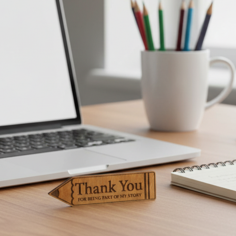 Wooden Teacher Book Mark