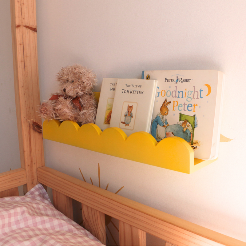 Scalloped Book Ledge Shelf