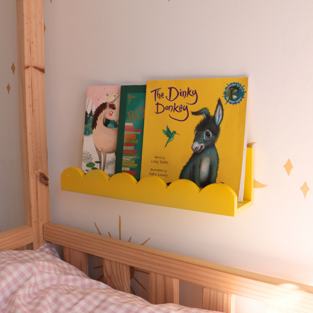 Scalloped Book Ledge Shelf