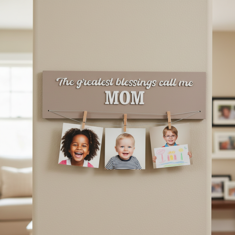 Minimalist Wooden Photo Plaque