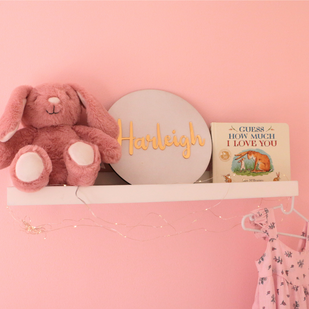 Round Name Plaque - Acrylic Letters