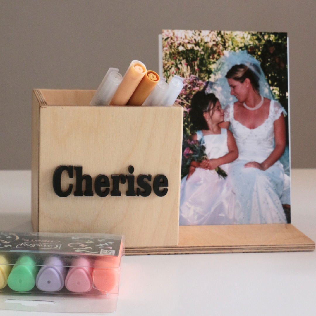 Personalised Wooden Desk Organiser