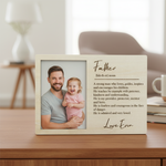 Personalised Wooden Photo Frame - Father