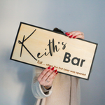 Wooden Bar Plaque