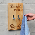 Wooden Braai Utensil Holder