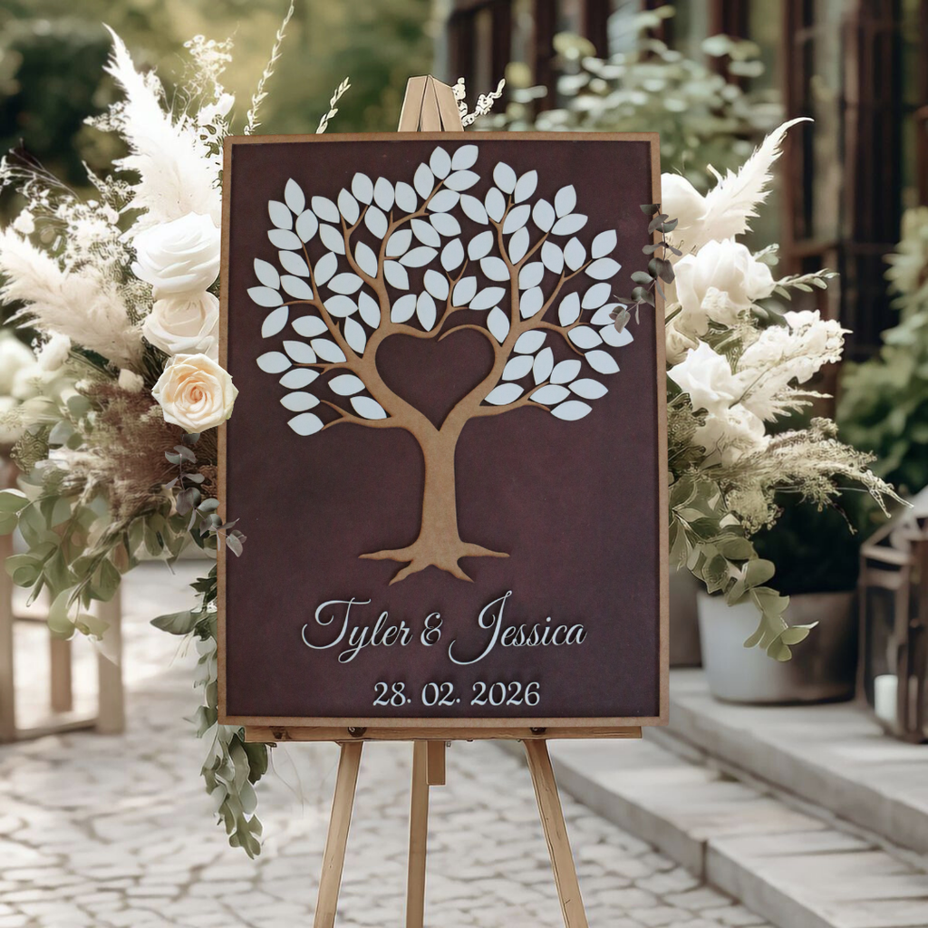 Personalised Wedding Guest Tree – Guest Signing Keepsake – Tiny Touches